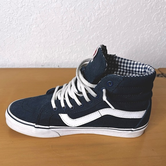 Van’s Sk8-Hi Shoes - Navy plaid - Men’s 8.5/ Women’s 10 - Picture 9 of 9